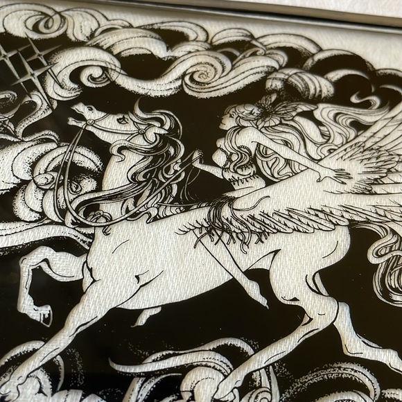 Fantasy whimsical style stained glass display part window panel 6” x 4” Gigi 78 - Picture 4 of 4